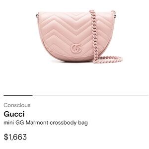 gucci gg marmont matelassé mini bag pink crescent bag